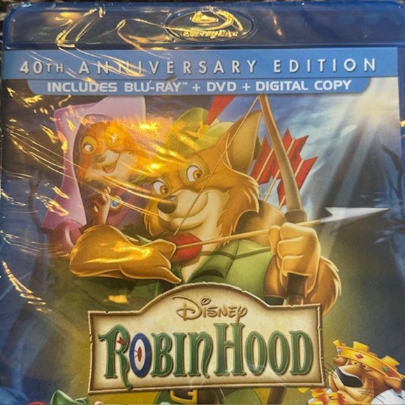 New/Sealed DISNEY"S ROBIN HOOD 40TH Anniversary Edition Blu-Ray & DVD - Picture 5 of 5